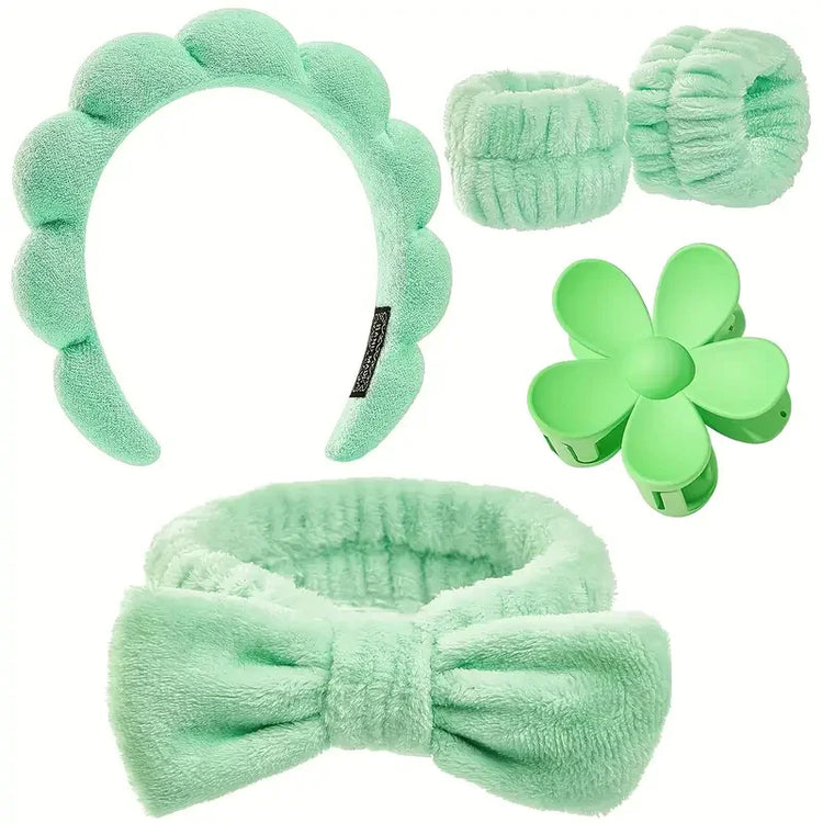 5Pcs Spa Headband & Skincare Headbands