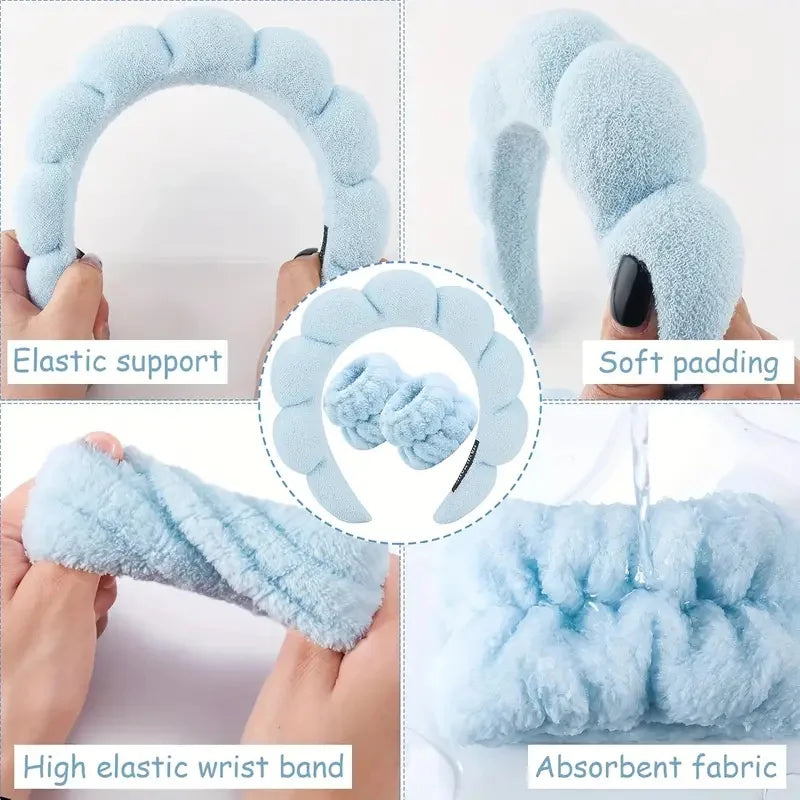 5Pcs Spa Headband & Skincare Headbands