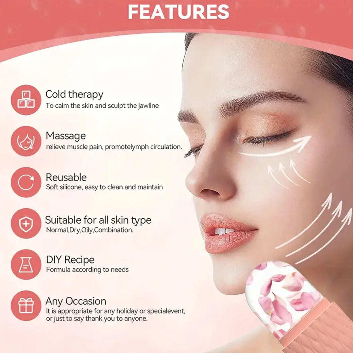 Reusable Silicone Ice Mold for Face