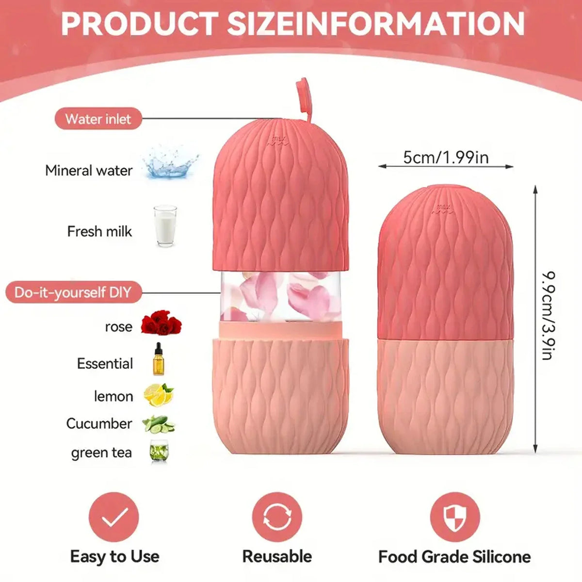 Reusable Silicone Ice Mold for Face