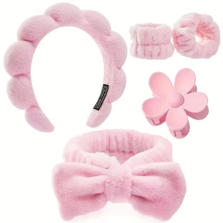 5Pcs Spa Headband & Skincare Headbands