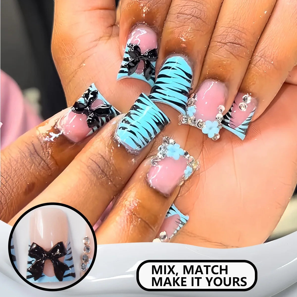 Short Press-On Nails, 24 Pieces