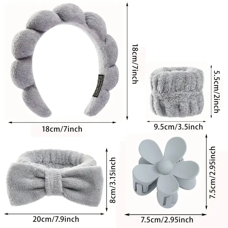 5Pcs Spa Headband & Skincare Headbands
