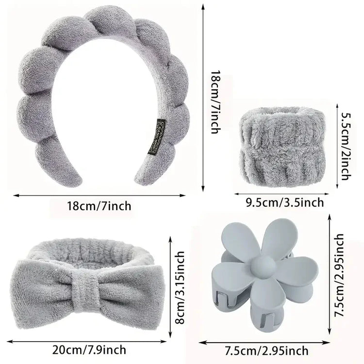 5Pcs Spa Headband & Skincare Headbands