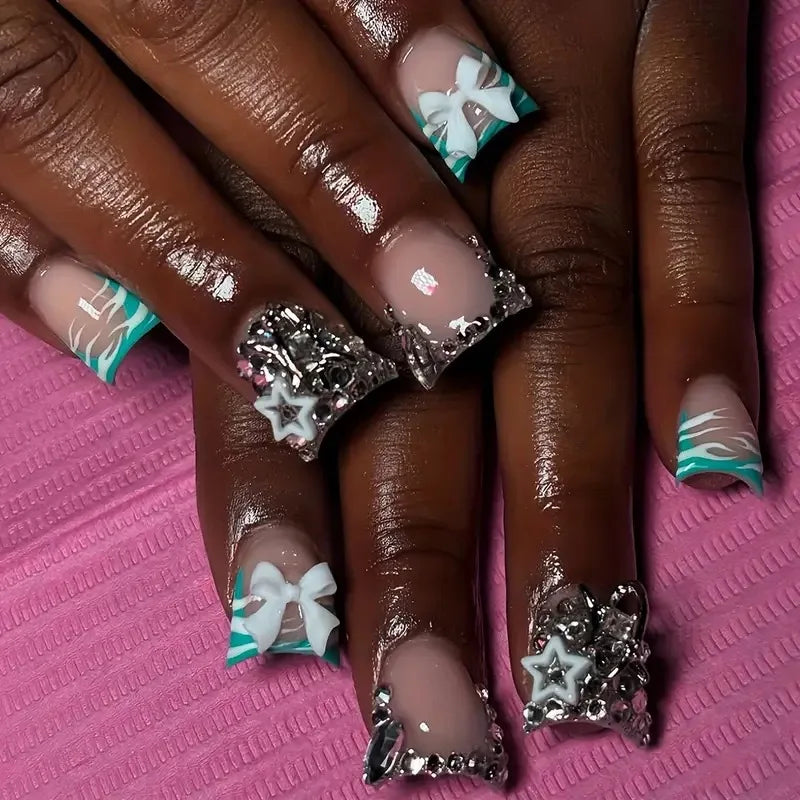 Short Press-On Nails, 24 Pieces