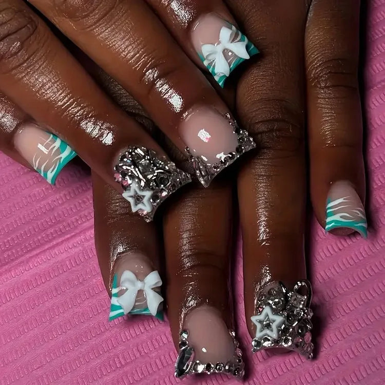 Short Press-On Nails, 24 Pieces
